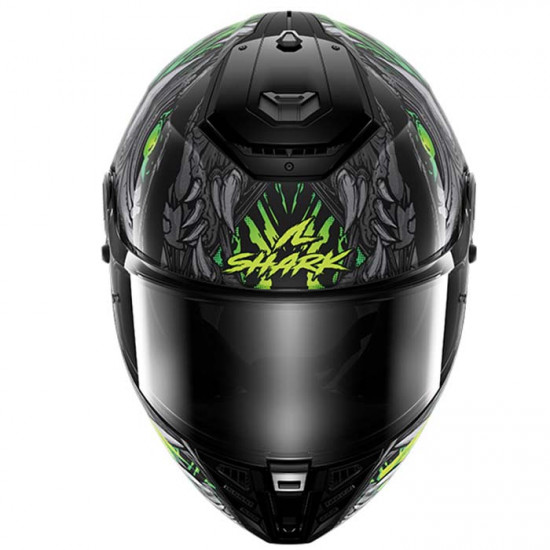 Shark Spartan RS Shaytan Black Green Anthracite £303.99 Full Face Helmets - SKU 200/HE8114E/KGA1 from RaceLeathers Motorcycle Clothing