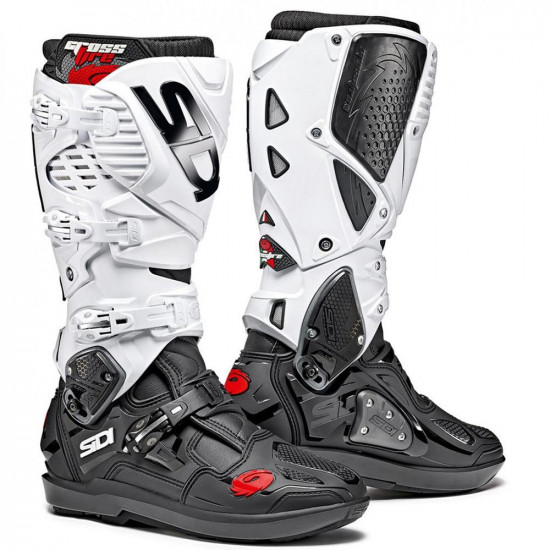 Sidi Crossfire 3 Black White Adults MX Boots - SKU 0125568