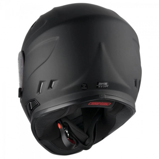 Simpson Venom Matt Black Full Face Helmets - SKU SV1091E05MSL