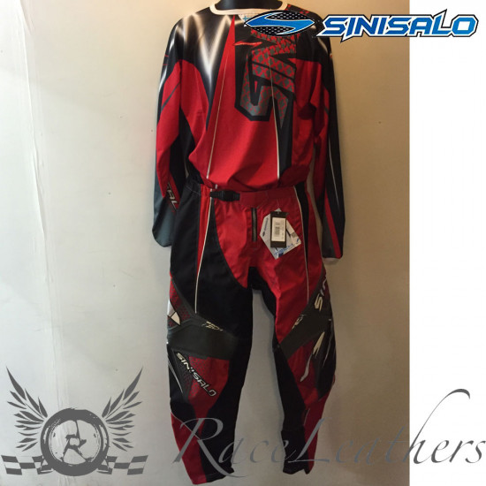 Sinisalo Red MX Trouser Jersey Set 