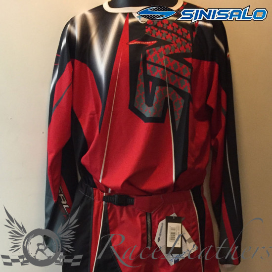 Sinisalo Red White MX Jersey Motocross Shirts - SKU RLSINREDJERL