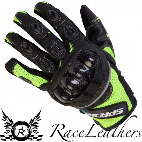 Spada MX Air Black Fluo Mens Motorcycle Gloves - SKU 0761339