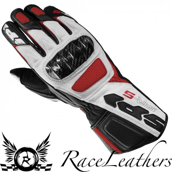 Spidi STR 5 Red White Black Mens Motorcycle Gloves - SKU 0758780