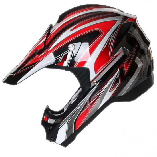 Stealth Helmet HD203 MX Red Edge Off Road Helmets - SKU STH067XS