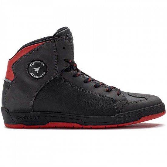 Stylmartin Double WP Sneaker - Black and Red Mens Motorcycle Touring Boots - SKU SM-SN-DBL-BLKRD-39