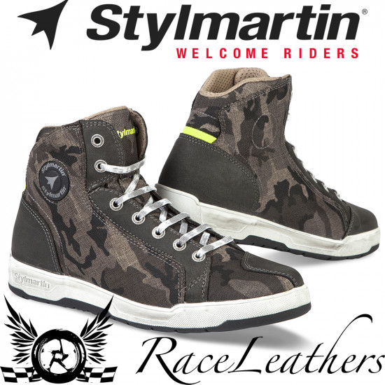 Stylmartin Raptor Evo WP Sneaker Camo Mens Motorcycle Touring Boots - SKU SM-SN-RPR-CAM-36