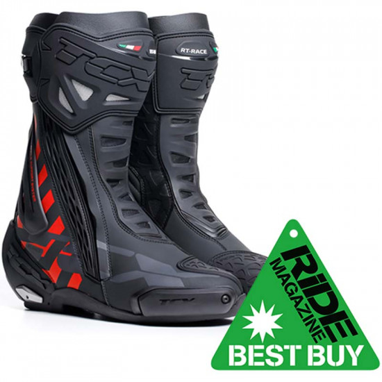 TCX RT-Race 606 Black Red Mens Motorcycle Racing Boots - SKU 130/9T766960638