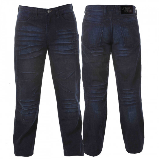 URBAN GRAFFITI SCORPION BLUE REGULAR LEG Motorcycle Jeans - SKU RLMWSCO007