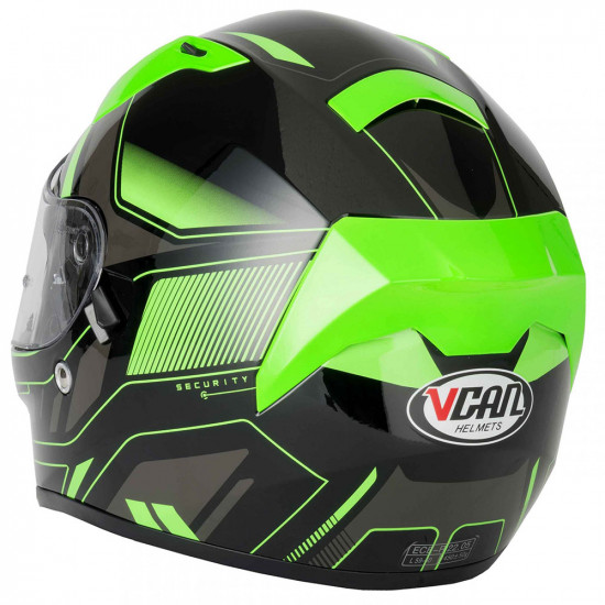 Vcan H128 Helvet Green Helmet Full Face Helmets - SKU RLMWHOT049