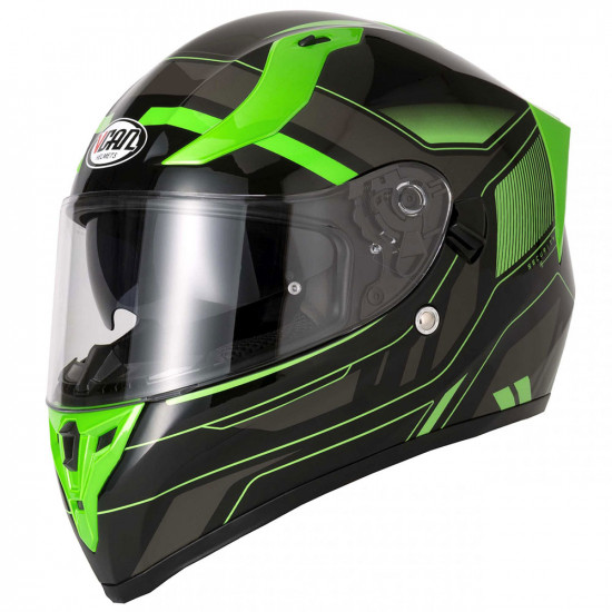 Vcan H128 Helvet Green Helmet Full Face Helmets - SKU RLMWHOT049