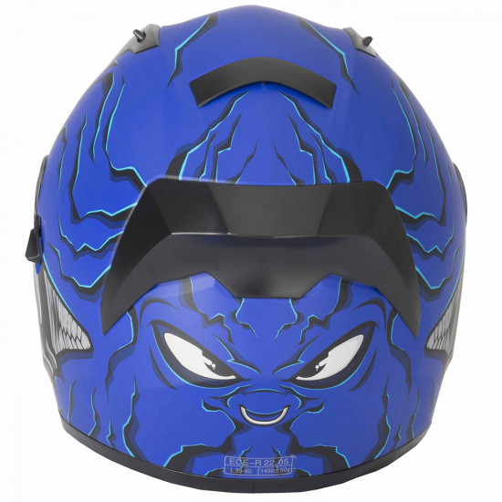 Vcan H128 Mordhi Blue Helmet Full Face Helmets - SKU RLMWHOT031