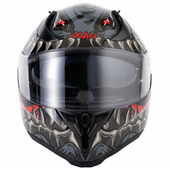 Vcan H128 Titan Grey Helmet Full Face Helmets - SKU RLMWHOT055