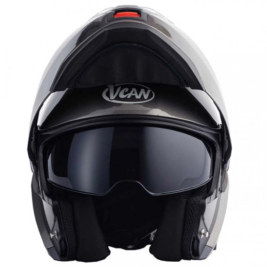 Vcan H272 Gloss Anthracite Flip Front Motorcycle Helmets - SKU RLMWHTS020