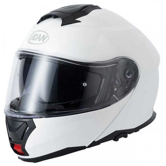 Vcan H272 Gloss White Flip Front Motorcycle Helmets - SKU RLMWHTS014