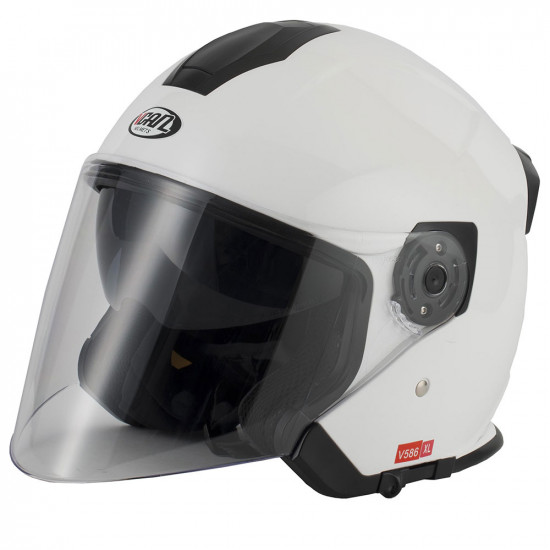 Vcan H586 White Helmet Open Face Helmets - SKU RLMWHFE011