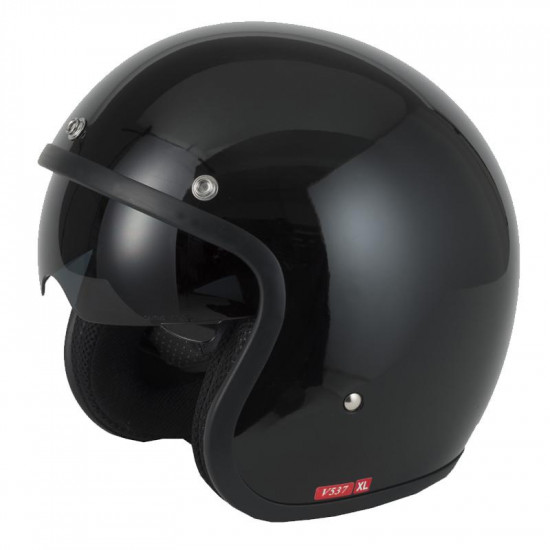 Vcan V537 Gloss Black Open Face Helmets £69.95