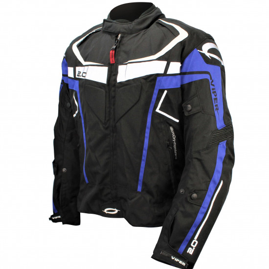 Viper Rider Axis 2.0 CE Black Blue Motorcycle Jacket Mens Motorcycle Jackets - SKU A227BlackBlueXS36