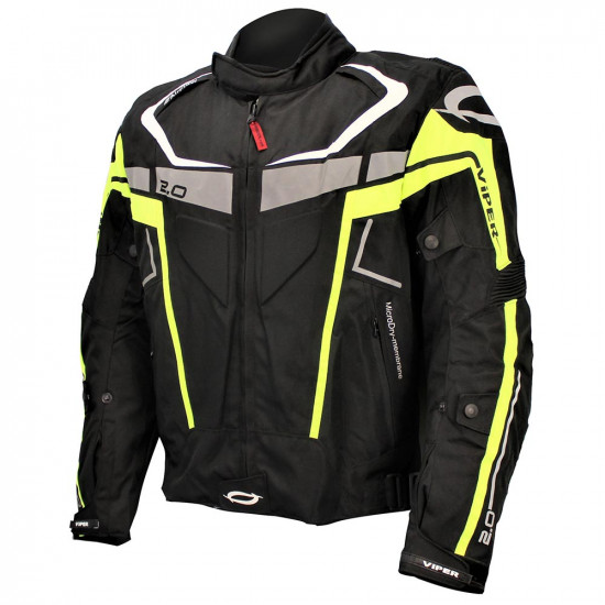 Viper Rider Axis 2.0 CE Black Hi Viz Yellow Motorcycle Jacket