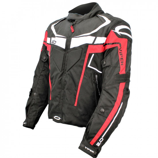 Viper Rider Axis 2.0 CE Black Red Motorcycle Jacket