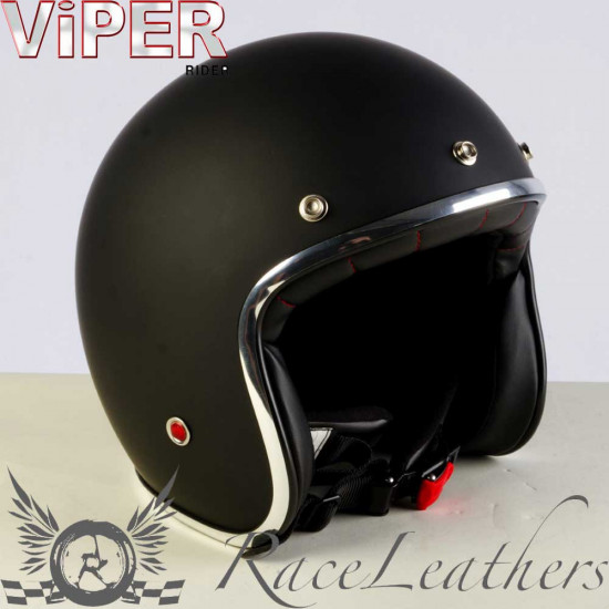 Viper RS05 Slim Matt Black Open Face Helmets - SKU A130MattBlackXS