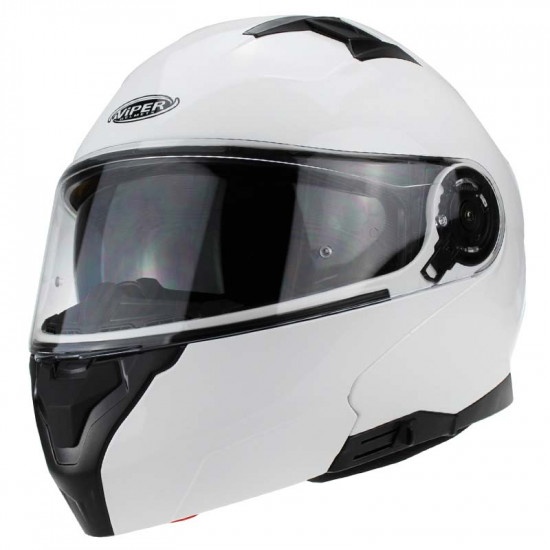 Viper RSV345 White Flip Front Flip Front Motorcycle Helmets - SKU AFM064WhiteXS