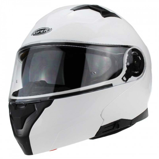 Viper RSV345 White Flip Front £99.95 Flip Front Motorcycle Helmets - SKU AFM064WhiteXS from RaceLeathers Motorcycle Clothing