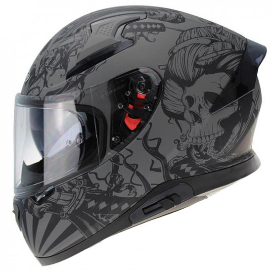 Viper RSV95 Skull Grey Full Face Helmets - SKU A225SkullGreyXS