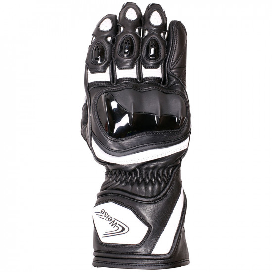 Weise Falcon Glove Black White Mens Motorcycle Gloves - SKU WGFAL822X