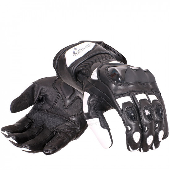 Weise Falcon Glove Black White £69.99 Mens Motorcycle Gloves - SKU WGFAL822X from RaceLeathers Motorcycle Clothing