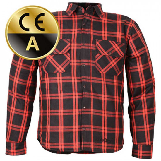 Weise Redwood Shirt Black Red Mens Motorcycle Jackets - SKU WSRED88SM