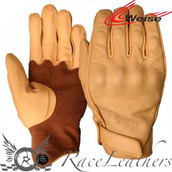 Weise Victory Tan Gloves Mens Motorcycle Gloves - SKU WGVIC10572X